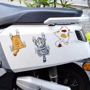 Cute Cat Cartoon Decal Car Stickers, 3 pcs