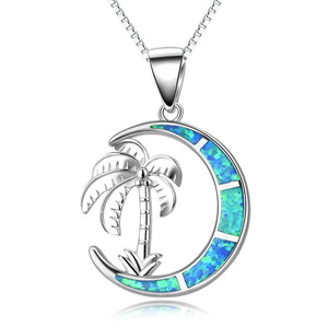 Blue Moon Palm Necklace