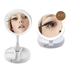 Load image into Gallery viewer, Hirundo LED Folding Makeup Mirror