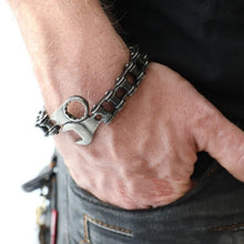 Load image into Gallery viewer, Silver Wrench Bracelet
