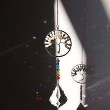 Load image into Gallery viewer, Crystal Wind Chime Tree Of Life Suncatcher
