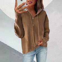 Load image into Gallery viewer, Knit Hooded Sweater Jacket