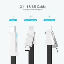 Load image into Gallery viewer, 3-in-1 Keychain Data Sync Charge Cable