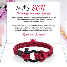 Load image into Gallery viewer, Love You Forever Nautical Braided Rope Bracelet - To My Son/Grandson