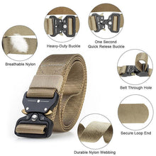 Load image into Gallery viewer, Military Style Tactical Nylon Belt