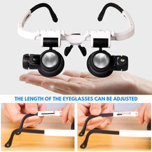 Load image into Gallery viewer, LED Glasses Magnifier 8x 15x 23x