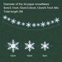 Load image into Gallery viewer, 3D Snowflake Decorations (6/12 PCs)