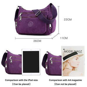 Large Capacity Ladies Waterproof Shoulder Bag, 10 Colors