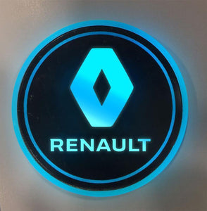 7 Colors Led Changing USB Charging Car Logo Cup Lights up Holder