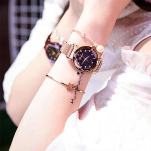 Waterproof Magnetic Starry Galaxy Watch