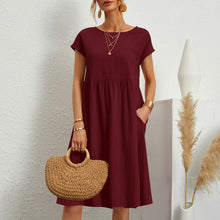 Load image into Gallery viewer, 🔥 Last Day Promotion 50% OFF 🔥Women&#39;s Short Sleeve Cotton And Linen Dress