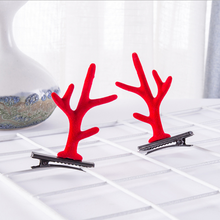Load image into Gallery viewer, Christmas New Antler Plush Hairpins