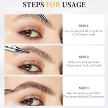 Load image into Gallery viewer, 3D Waterproof Microblading Eyebrow Pen 4 Fork Tip Tattoo Pencil