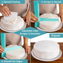 Load image into Gallery viewer, Adjustable Cake Cream Scraper