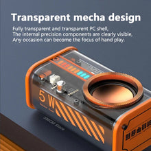 Load image into Gallery viewer, Transparent Mecha Wireless Bluetooth Speaker
