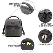 Load image into Gallery viewer, Insulated Double Decker Lunch Bag