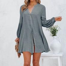Load image into Gallery viewer, Solid Panel Button-Up Shirt
