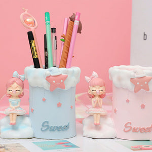 Angel Resin Pen Holder