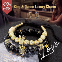 Load image into Gallery viewer, King &amp; Queen Luxury Charm Bracelets, Perfect Gifts