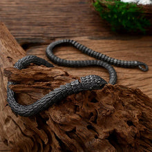 Load image into Gallery viewer, World Serpent Jormungandr Snake Necklace