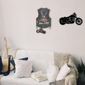 Motorcycle vest hanging clock