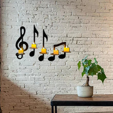 Load image into Gallery viewer, Black Music Note Wall Sconce