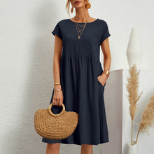 Load image into Gallery viewer, 🔥 Last Day Promotion 50% OFF 🔥Women&#39;s Short Sleeve Cotton And Linen Dress