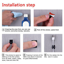 Load image into Gallery viewer, 100 pcs Adhesive Cable Clips Wire Clamps Car Cable Organizer Cord Tie Holder