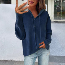 Load image into Gallery viewer, Knit Hooded Sweater Jacket