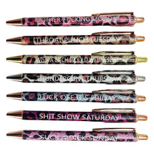 Load image into Gallery viewer, Swear Word Daily Pen Set(7cs* Funny black ink Pens )