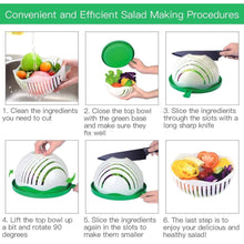 Load image into Gallery viewer, Hirundo Upgraded Salad Cutter Bowl, Green