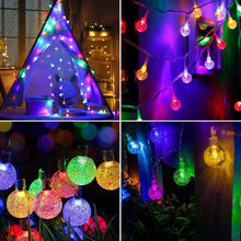 Load image into Gallery viewer, Solar-Powered Crystal Ball String Lights
