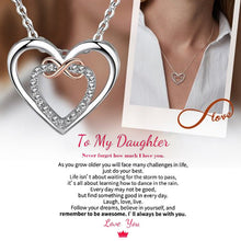 Load image into Gallery viewer, Stylish Double Heart Necklace ( Card Included)