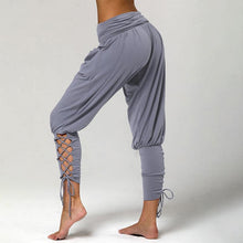 Load image into Gallery viewer, Lace-up Bandage Elastic Waist Jogger Pants Yoga Leggings