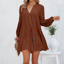 Load image into Gallery viewer, Solid Panel Button-Up Shirt