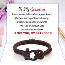 Load image into Gallery viewer, Love You Forever Nautical Braided Rope Bracelet - To My Son/Grandson
