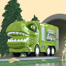 Load image into Gallery viewer, New Dinosaur Transforming Engineering Truck Track Toy Set