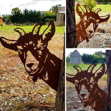 Load image into Gallery viewer, Outdoor Garden Farm Peeping Goat Metal Artwork Indoor Decoration