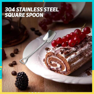 Creative Dessert Ice Cream 304 Stainless Steel Spade Spoon