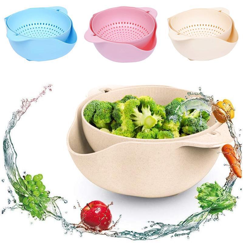 Double-layer Rotating Drain Basket