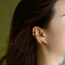 Load image into Gallery viewer, Butterfly Garden Crescent Earrings