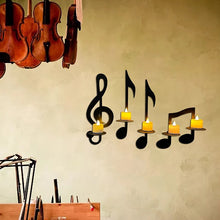 Load image into Gallery viewer, Black Music Note Wall Sconce