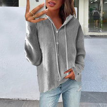 Load image into Gallery viewer, Knit Hooded Sweater Jacket