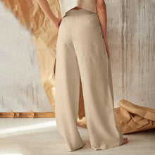Load image into Gallery viewer, Button Cotton and Linen Trousers