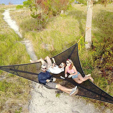 Load image into Gallery viewer, Multi Person Portable Hammock 3 Point Aerial Camping Outdoor Triangle Hammock Backyard