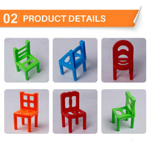 Load image into Gallery viewer, Chairs Stacking Tower Balancing Game