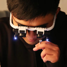 Load image into Gallery viewer, LED Glasses Magnifier 8x 15x 23x