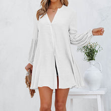 Load image into Gallery viewer, Solid Panel Button-Up Shirt
