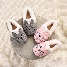 Load image into Gallery viewer, Cute Fluffy Cat Plush Slippers for Kids