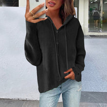 Load image into Gallery viewer, Knit Hooded Sweater Jacket